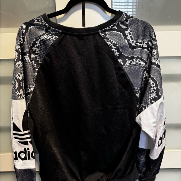 Adidas Women's Black Snake Patterned Sweater - Picture 2 of 3